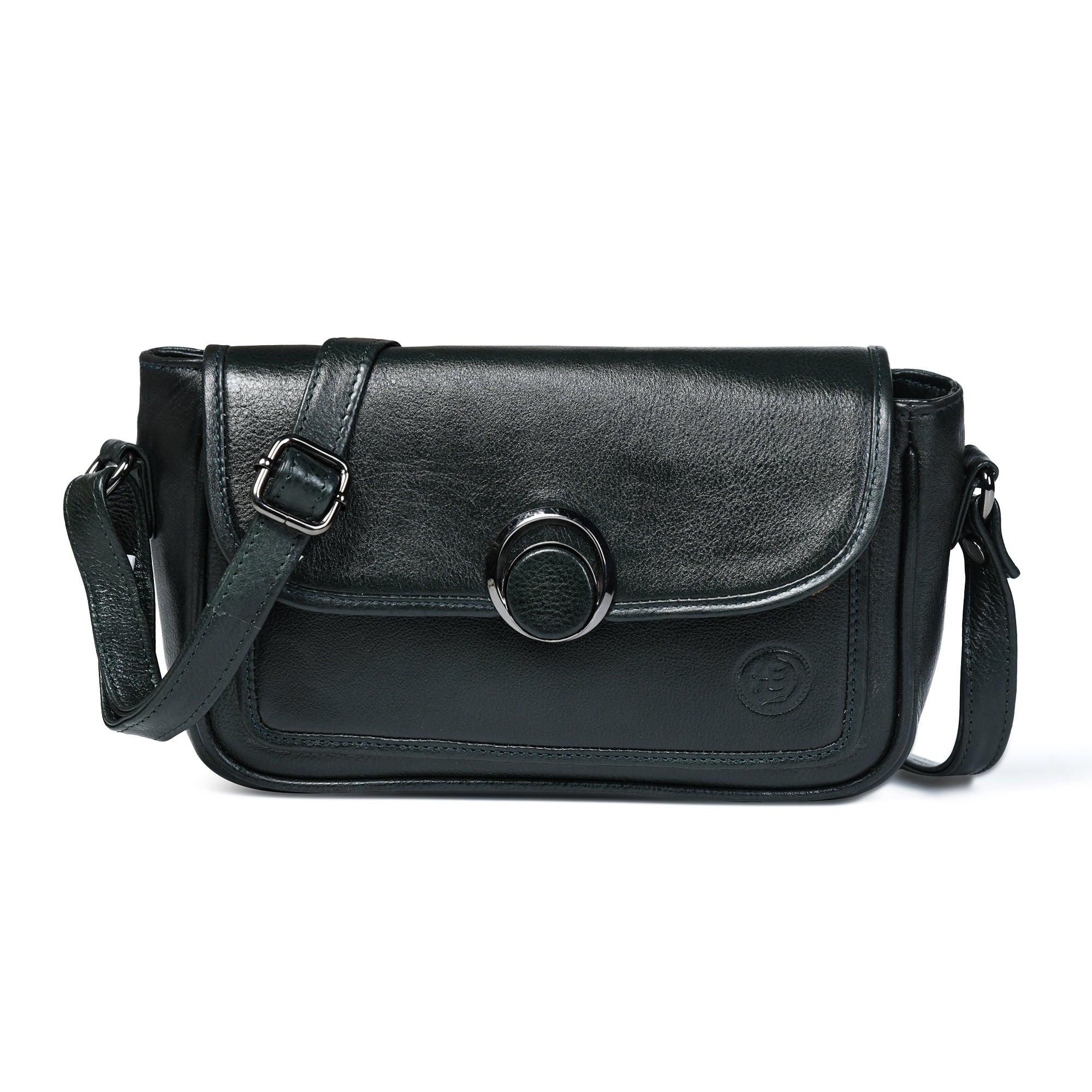 Verdant Elegance Women's Leather Handbag